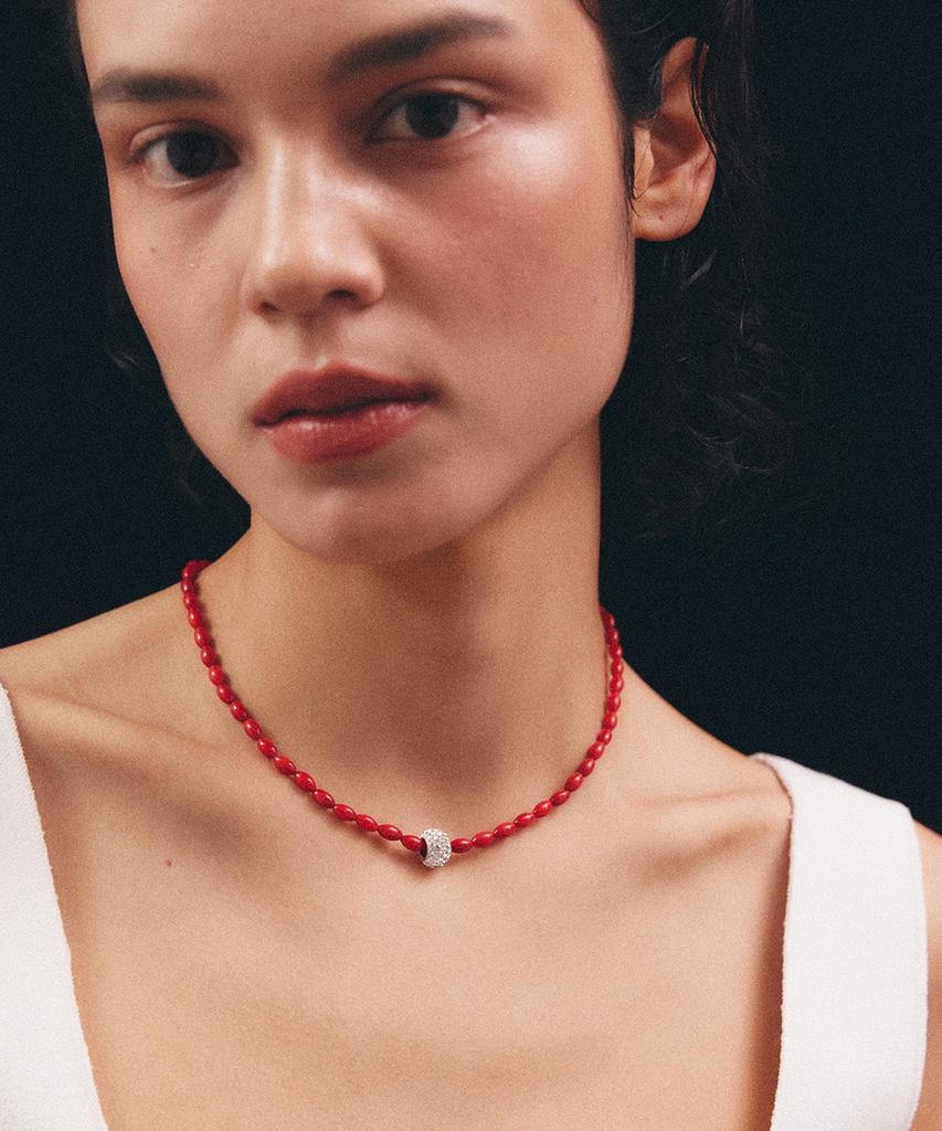 Lowool Red Sparkle Necklace