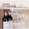 No Drilling Metal Wine Glass Holder - Stemware Rack For Under Cabinet Storage Kitchen Organization Kitchen/Bar Storage Supplies