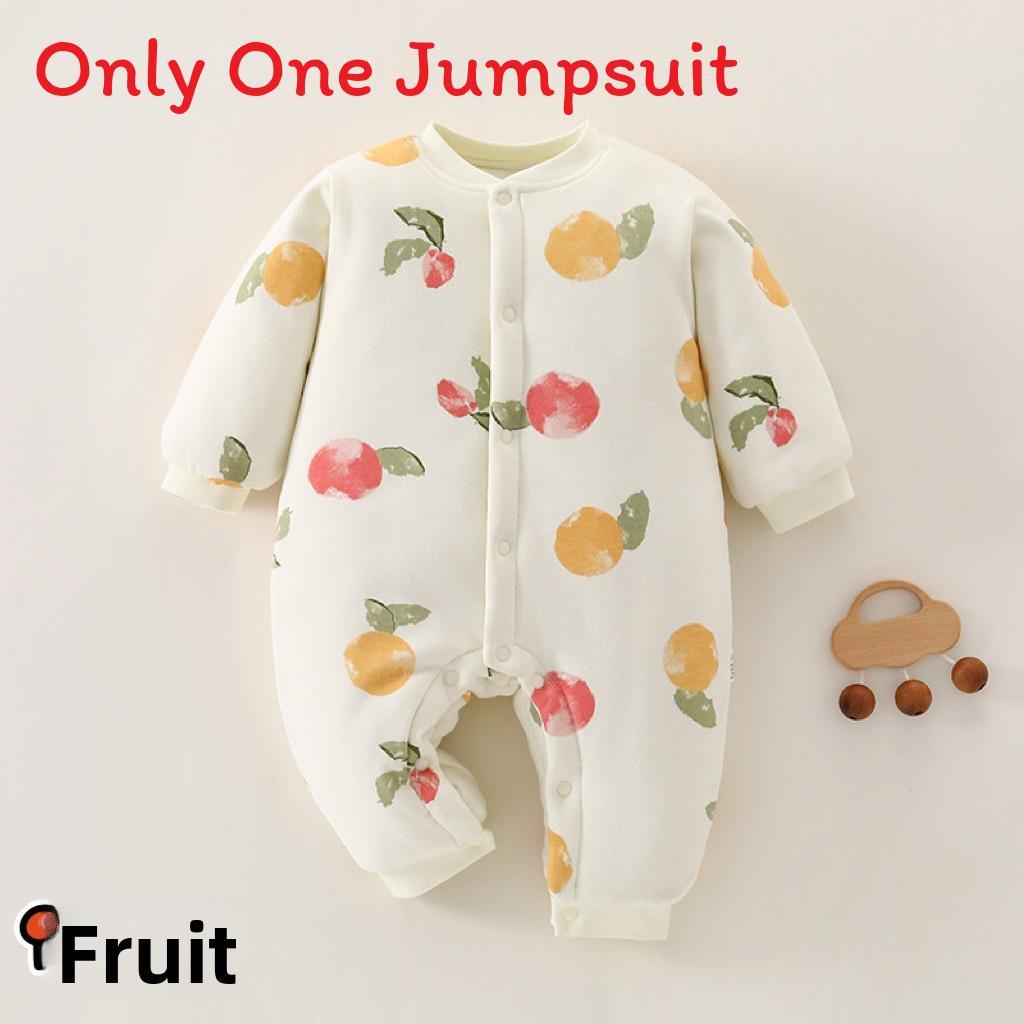Winter Baby Onesie With Thick Cotton Layer For Newborns Girl Boy Safe For Winter