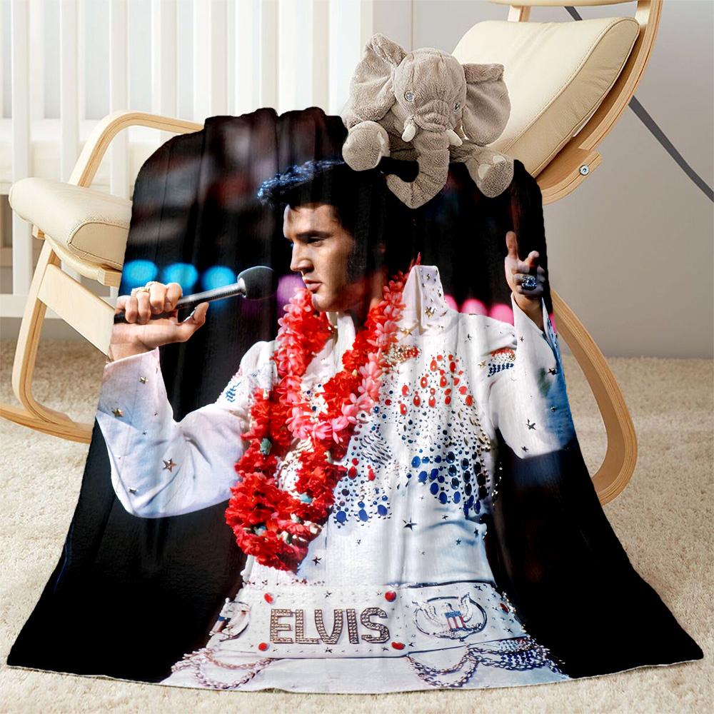 Elvis Presley Performance Blanket Soft Warm Cozy Perfect for Sofa Livingroom Seaside for All Occasions Modern Style Gifts For Family Or Friends