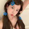 Sky Blue Flower Hair Claw Clips Sweet Girls Clamp Barrettes Exquisite Elegance Shark Crab Clips Women Hair Accessoires