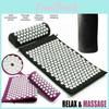 Tapis de Massage Yoga Acupression Base Oreiller Pointu Douleur Stress Courbatures Relaxation Corporelle