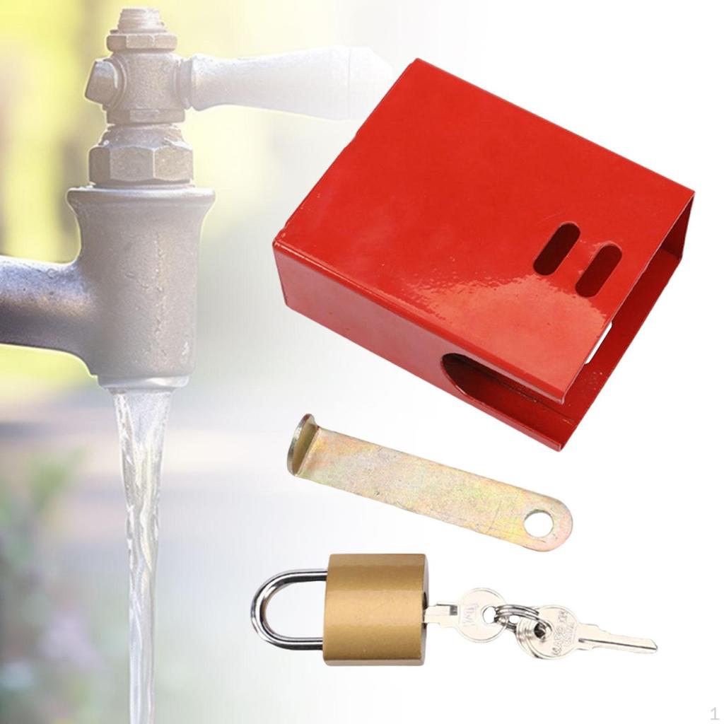 Faucet Locks Outdoor,Hose Spigot,Made Of Metal Suitable For Garden Faucets,Hose BibWater Hose,Water Faucet Lock,Prevent Water Bandit(Silver With Padlock
