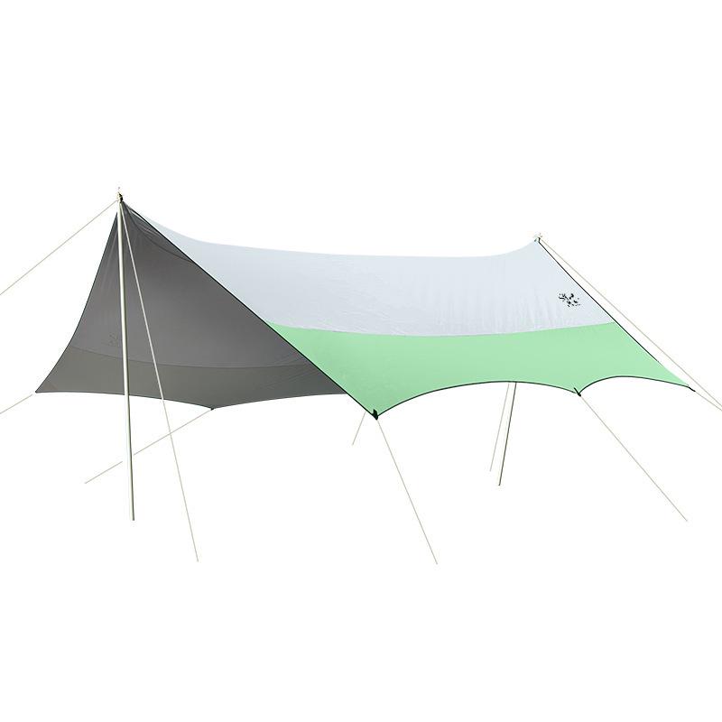 Jiang Hong Butterfly Canopy Tent: Rainproof Sunshade for 10-15 People - Ideal for Camping and Beach Picnics