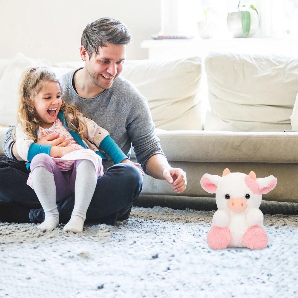 Strawberry Doll Cow Plush Toy Cartoon Strawberry Cow Stuffed Cow Doll  Christmas Gift