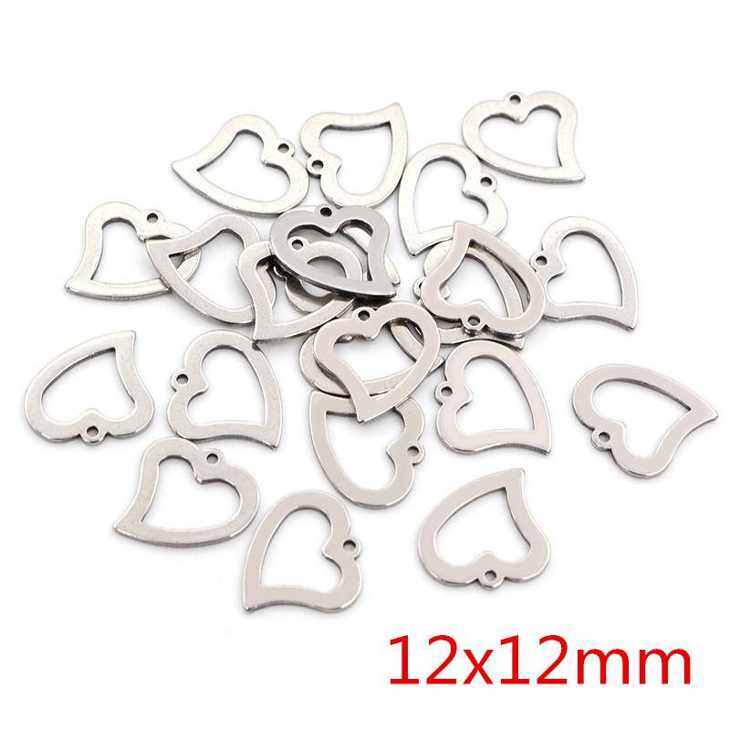 30pcs/lot No Fade 316 Stainless Steel Star Heart Fish Cat Charms Pendant for DIY Necklace Bracelet Craft Jewelry Making Findings