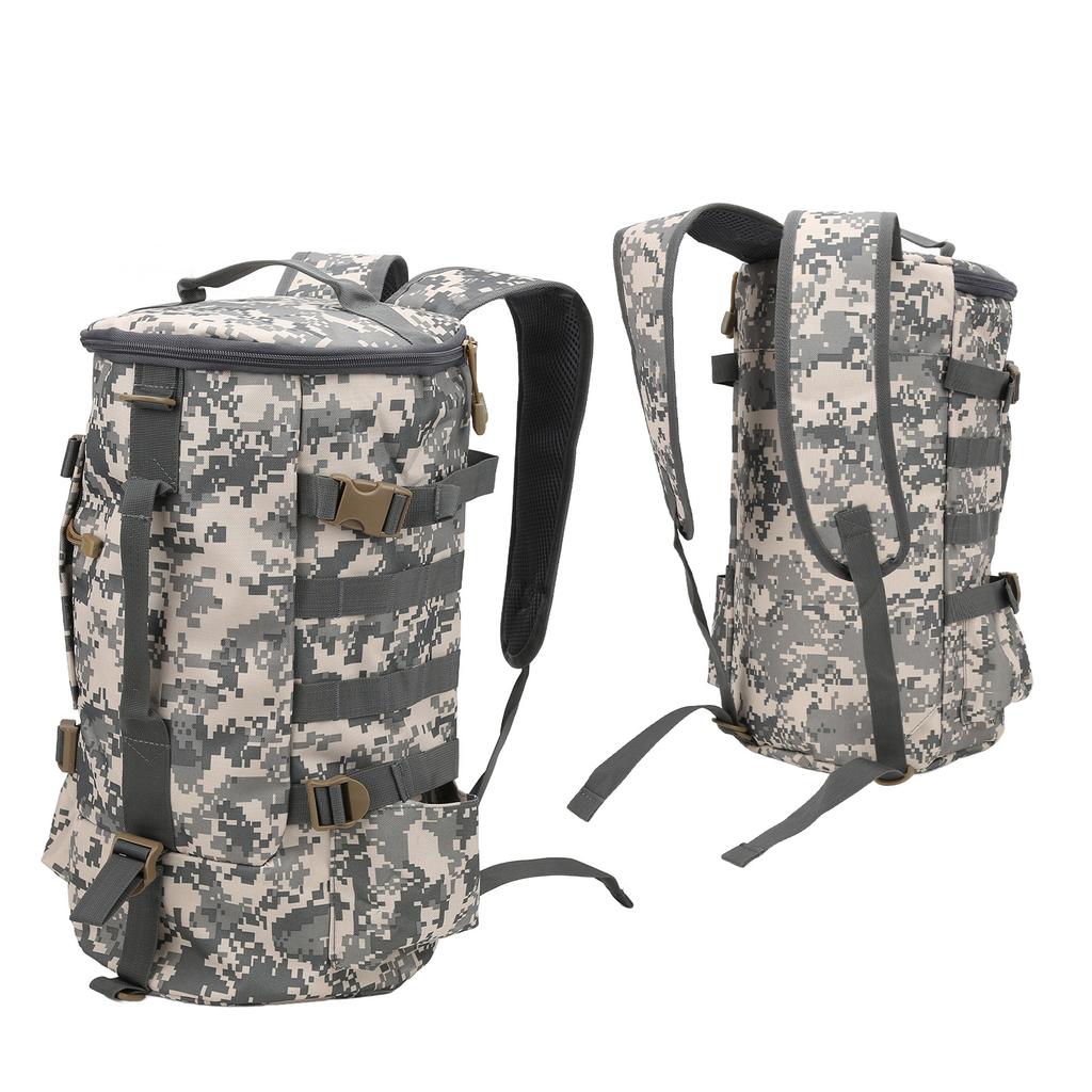 Fishing Gear Backpack Cylindrical Fishing Accessories Bag with Rod Holder for Outdoor Fishing