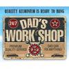 Personalized Metal Wall Art Dad Workshop Sign Father's Day Christmas Gift