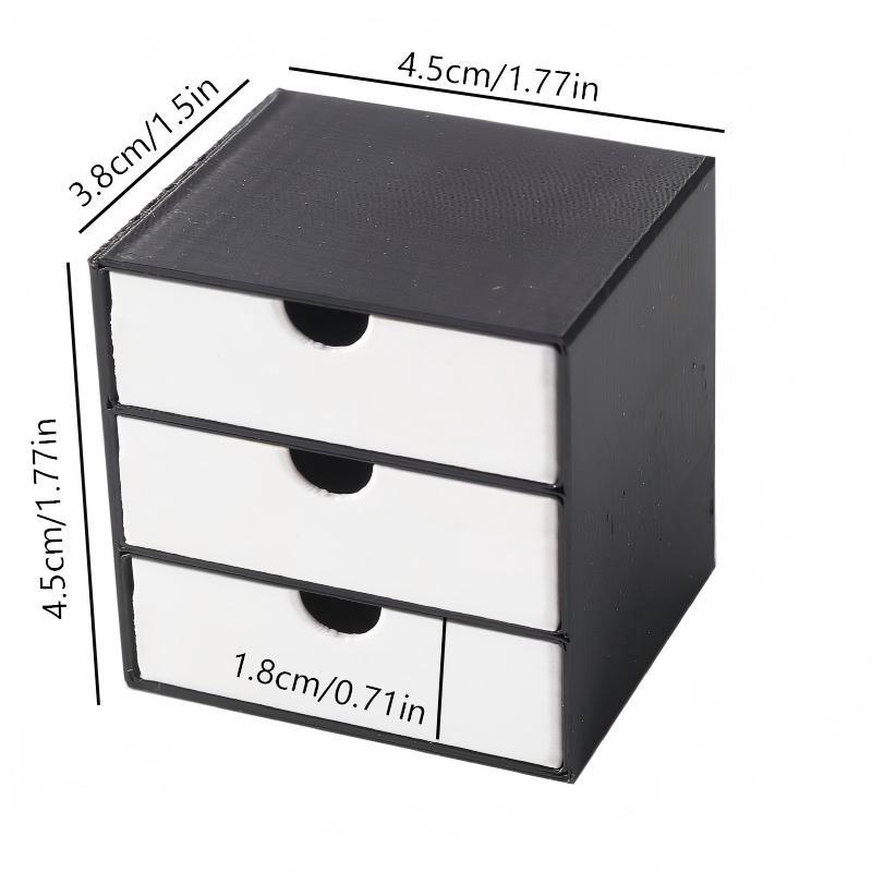 Miniature Drawer Storage Cabinet Bookcase 1/12 Dollhouse Furniture Model Micro Landscape Ornament