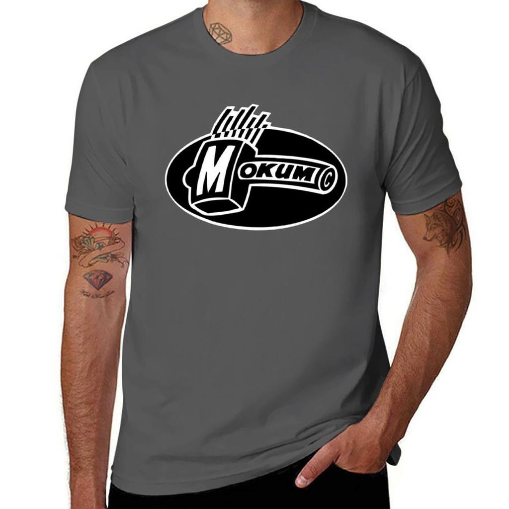 MOKUM RECORDS T-Shirt-Grafiken Vintage Neuauflage T-Shirts für Herren Baumwolle