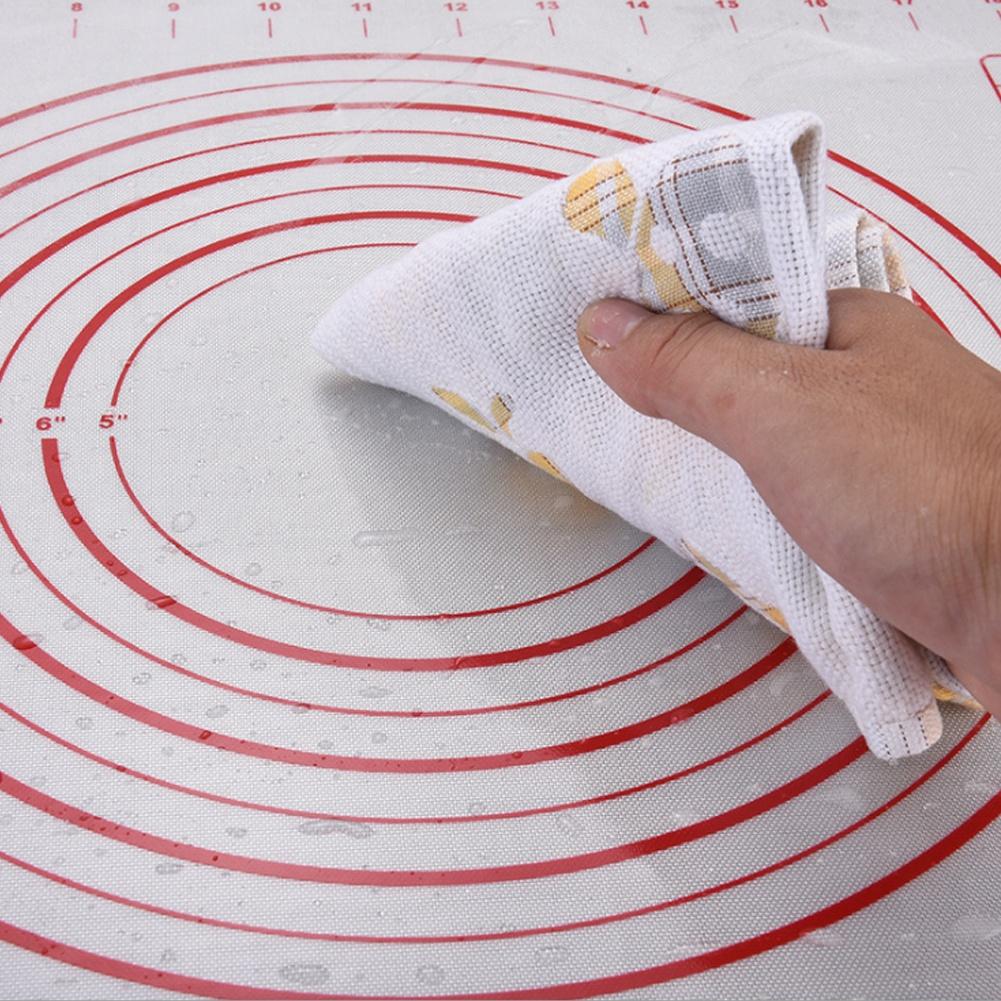 Household Kitchen Silicone Nonstick Baking Mat Rolling Dough Pad Cake Pastry Cooking ToolsRed