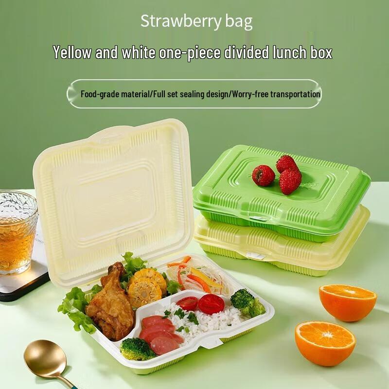 JOYUKE Disposable 4-Compartment Takeaway Lunch Box