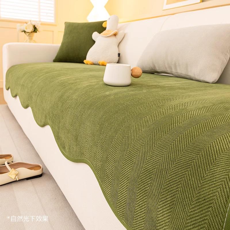 

2025 new irregular special-shaped sofa cushion, universal in all seasons, advanced herringbone pattern seat cushion, non-slip cover cloth towel 70*70cm