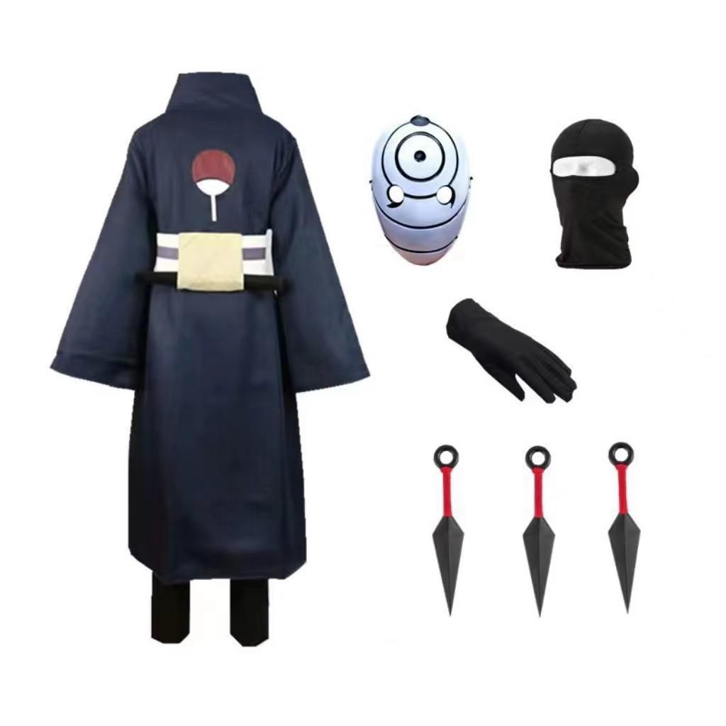 Uchiha Obito Akatsuki Mască de Ninja Costum Cosplay Anime