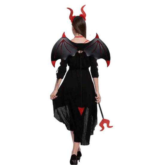 1 Set Teufelsflügel mit Haarband, realistisch aussehendes, ultraleichtes Halloween-Cosplay-Kostüm, Fotografie-Requisite