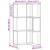 Corner Bookshelf 3 Shelves, Decorative Display Rack, 50x50x102cm