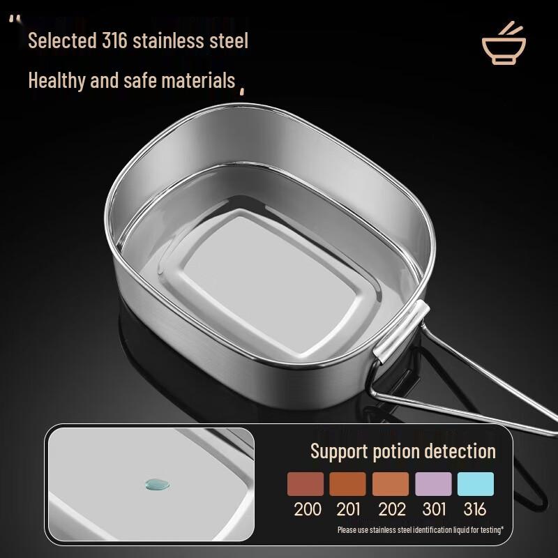 Classic 304 Stainless Steel Single-Layer Lunch Box