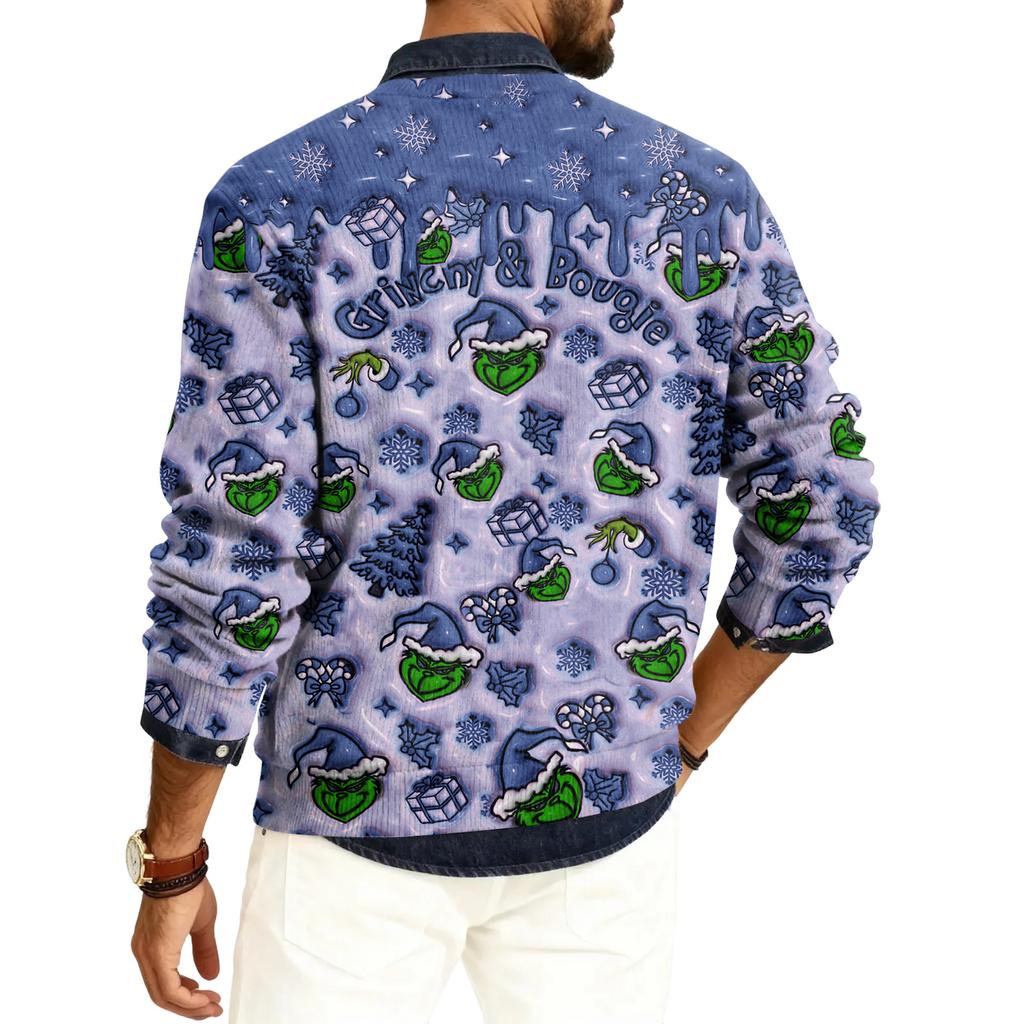 Herre Rund Hals Langermet Ribbestrikket Pullover