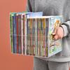 Book Storage Container Transparent Versatile Book Storage Organizer Container Bin with Handle for
