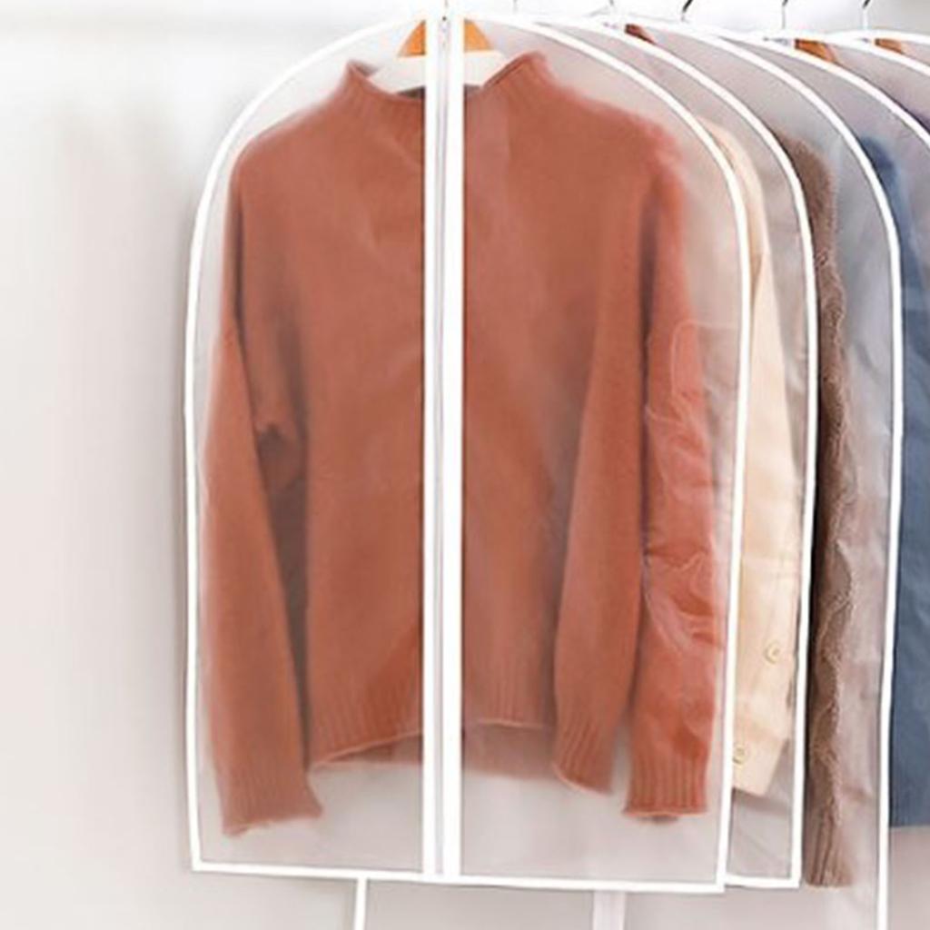 10pcs Dry Cleaner Bags Large Dustproof Lightweight Translucent Clothing Dust Cover for Sweater Suit Coat Down Jacket