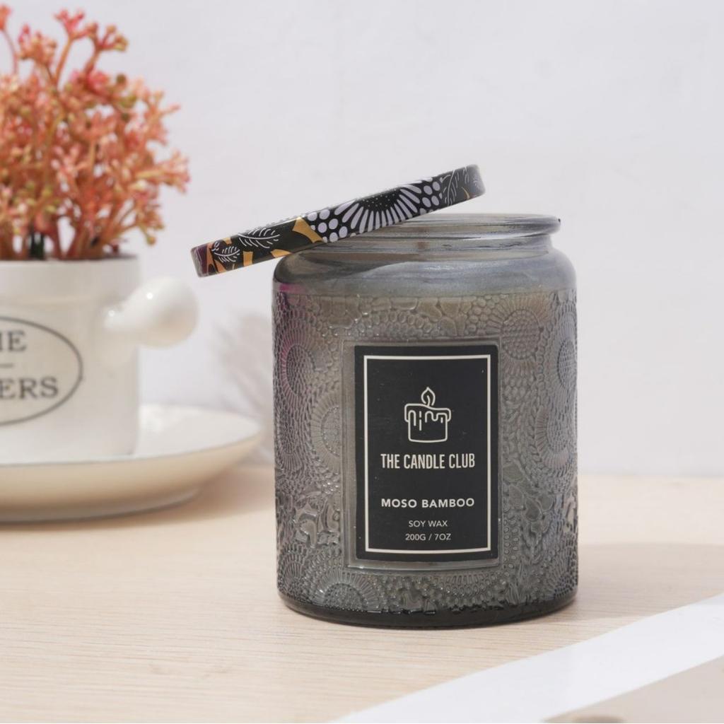 Large-size Relief Glass Souvenir Scented Candle Creative Scentless Candle Ornament