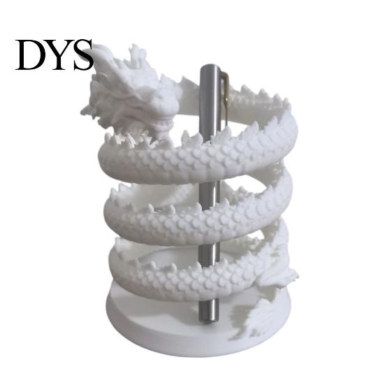 Decorative Pen Cup for Study Coiled Dragon Holder, Chinese Style Pencil Cool Gaming Desk Decor Organizer, Stationery Storage Container Office