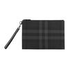 Check Pattern Leather Envelope Clutch Men Clutch Black 80645801