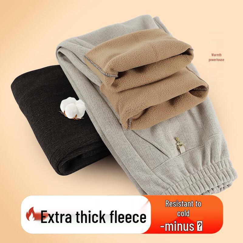 Pa Si Te Women s Fleece-Lined Slim-Fit Casual Pants 2XL