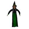 Horror Halloween Witch Hanging Electric Open Mouth Induction Light Sound Green Haunted House Witch Decoration