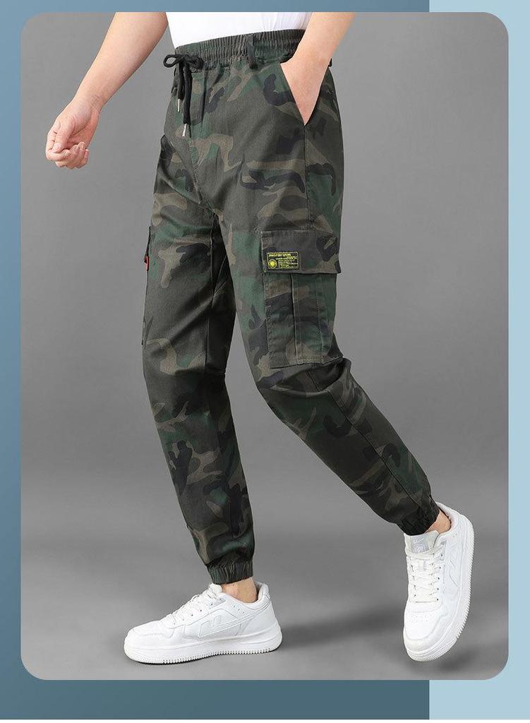 Robuste Herren-Arbeitshose in Camouflage - Elastisch, Verstärkter Schritt, Ganzjahres-Outdoor-Arbeitsschutzbekleidung
