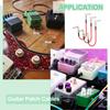 Uxcell 1pc Guitar Patch Cable 16 Inch Pedalboard Cord Inch Metal Double Elbow TS Right Corner Guitar Patch Effect Cable Cord for Instruments Effects