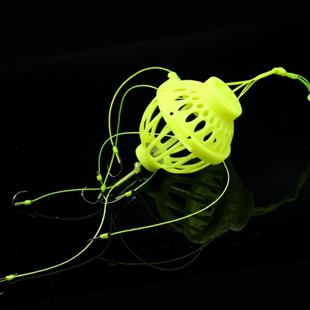 2Pcs/box Carp Fishing Explosion Bait Cage String Hooks Line Group High Carbon Steel Metal Feeder Holder Fishhook Accessories