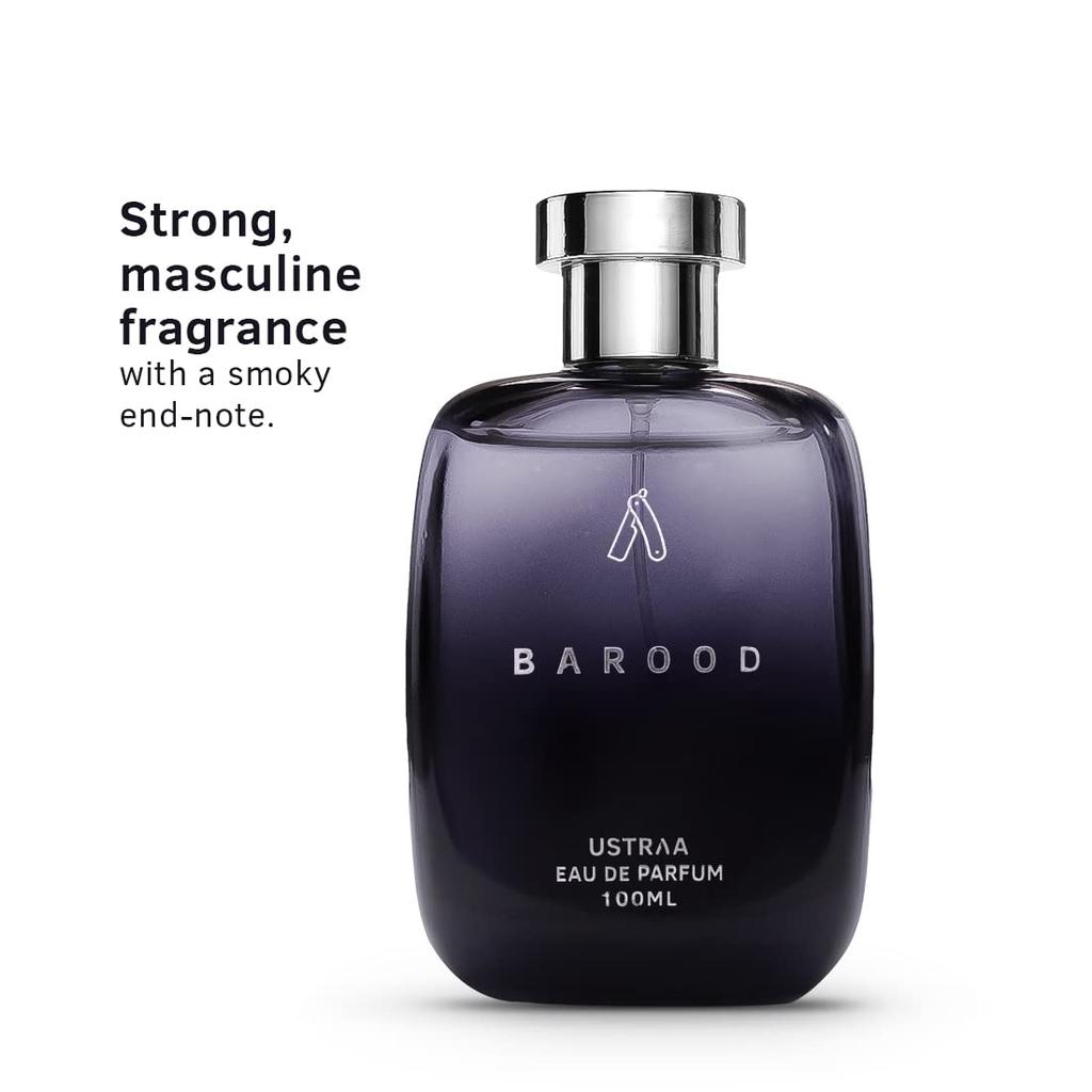 Ustraa Barood Eau De Parfume For Men - 100 Ml - with Warm, Smokey, Sweet and Musky Scents. Luxury Perfume for Men