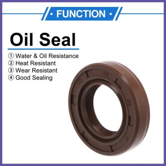 Oil Seal Seal Ring Rotary Shaft Seal FKM Rubber 18x32x7mm 2 Pcs