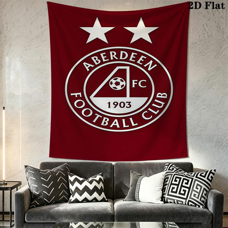Aberdeen logo Wall Hanging Printed Fabric Blanket Decorative Tapestries for Bedroom Living Room Home Decor