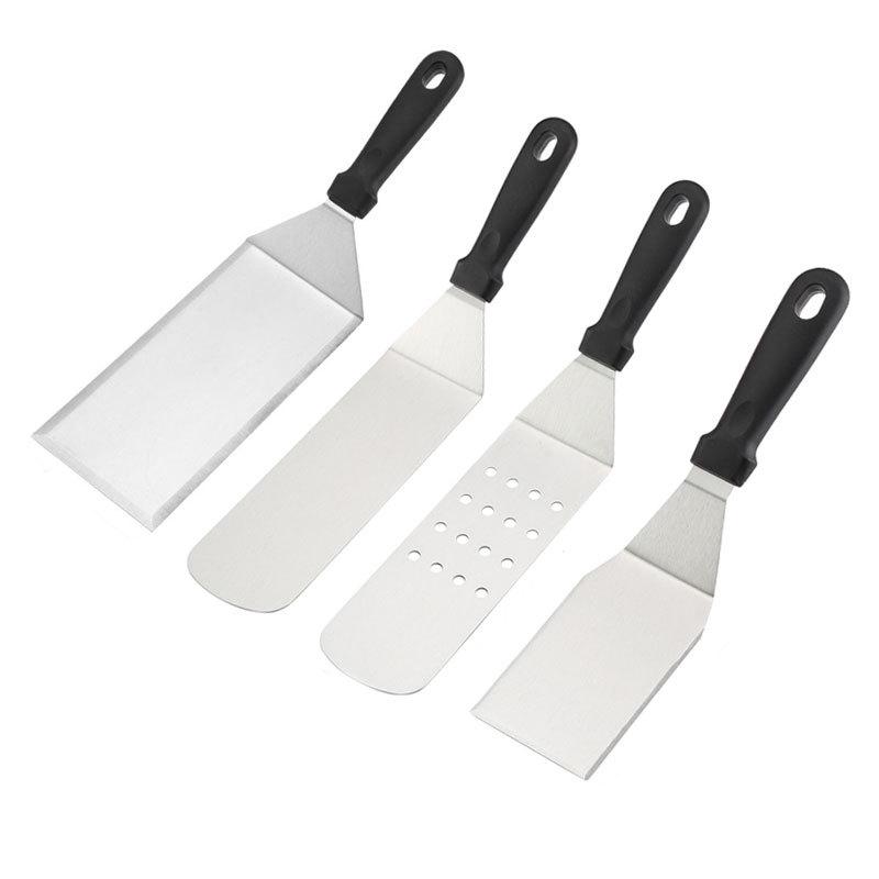 Stainless Steel Teppanyaki & Cooking Spatula Set - Steak, BBQ, Baking Utensils