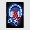 Music And Gaming Neon Metal Sign Cinema Living Room Club Bar Personalized Wall Plaque Tin Sign Poster