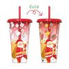 2PCS Creative Cold Activated Color Transforming Cups for Christmas Fun Cold Sensing Cup Safe for Kids and Adults