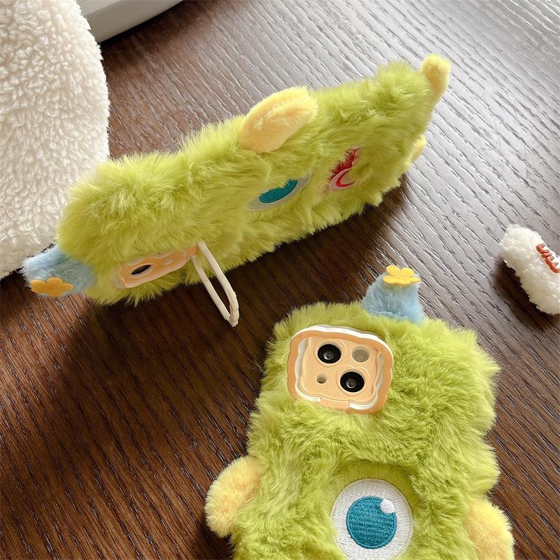 Husă pentru telefon mobil din pluș Apple „15” cu desene animate pentru Huawei Mate60 - Păpușă monstru cu un singur ochi cu personalitate creativă - Drăguță și amuzantă