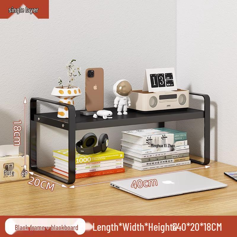 Mehrschichtiger Schreibtischorganizer: Stufenregal für Bücher, Bürobedarf und Kosmetik. Ideal für die Arbeit, das Wohnheim oder das Zuhause.