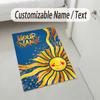 Sunshine Smiles Theme Soft Crystal Velvet Rug Custom Name & Text Print Non Slip Floor Rug for Bedroom Living Room