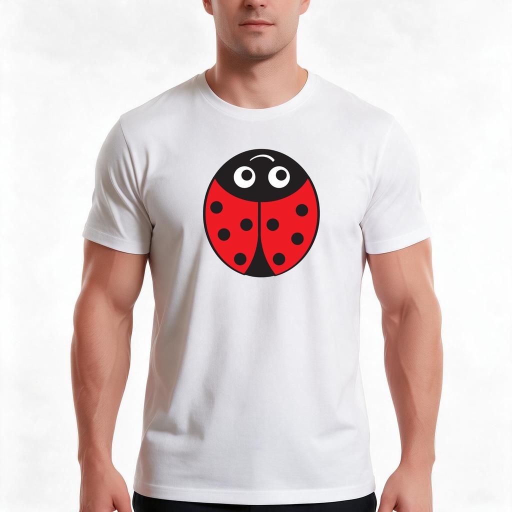 Miss Ladybug Tshirt Summer Casual Cotton Tee Oversized Streetwear Tops Vintage Graphic Print Loose Fit Short Sleeve