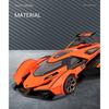1/18 Lamborghini Vision Gran Turismo V12 GT Supercar Alloy Car Model Sound and Light Pull Back Children's Toy Collectibles Birthday Gift