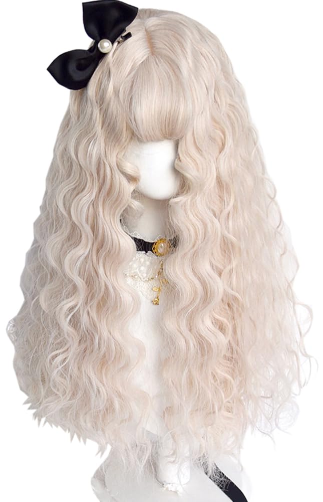 Lolita Long Full Long Curly Cosplay Harajuku Net Included Wig, Wig, Wig, Women's, Hair, Bangs, Fashion,