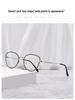 Gold Wire Retro Round Eyeglass Frames for Women - Optical Myopia-Fit, Korean Style, Large Face Trendy Design.