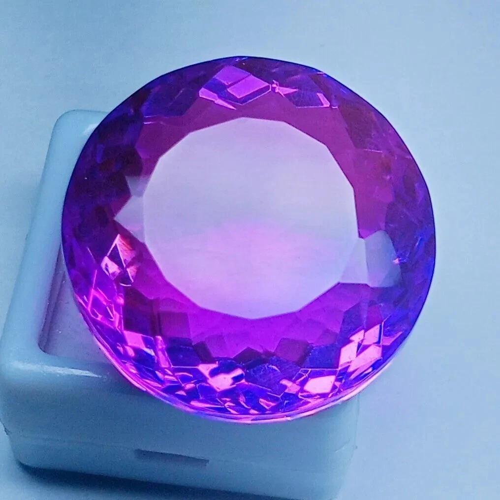 Stunning Natural Tourmaline Big Bi-Color 84.94 Ct Round Certified Gemstone