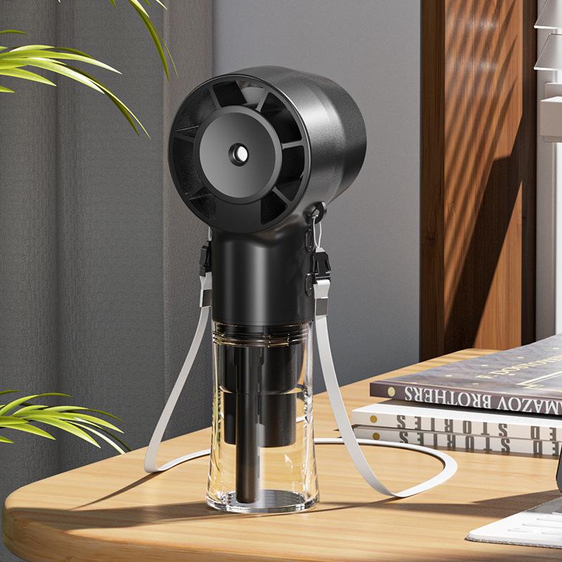 New Models Handheld Fan Portable Mini Fan Desktop Fan USB Rechargeable Portable Humidifier Mist Hang Cooler For Office Home Dorm