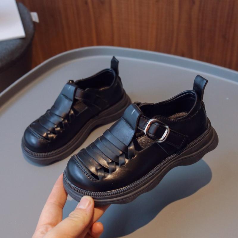 Fashion Versatile Girls Shoes for Spring New Kids Leather Shoe with Soft Soles Girls' Princess Shoes Anti Slip Child Casual Shoe