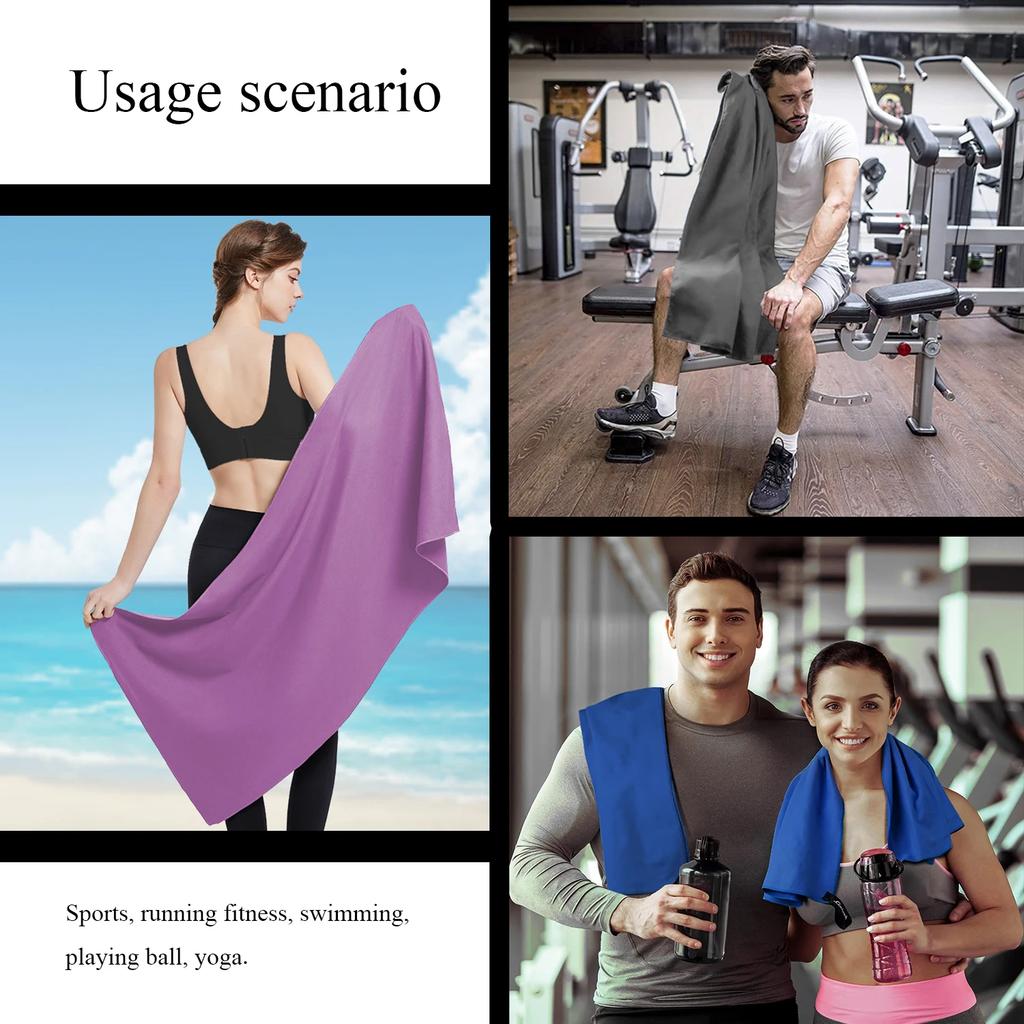 Quick Drying Towel, Lightweight Microfiber Sports Towel for Swimming, Beach, Camping, Gym, Yoga, Fast Dry Bath Towel Home