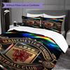 Manchester Emblem Display Bedding (1 * duvet cover + 2 * pillowcase, without core) 2D Flat Bedding set Christmas birthday gift